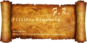 Fillitza Klaudetta névjegykártya